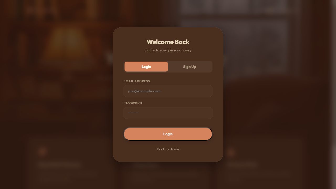 Diary App Main