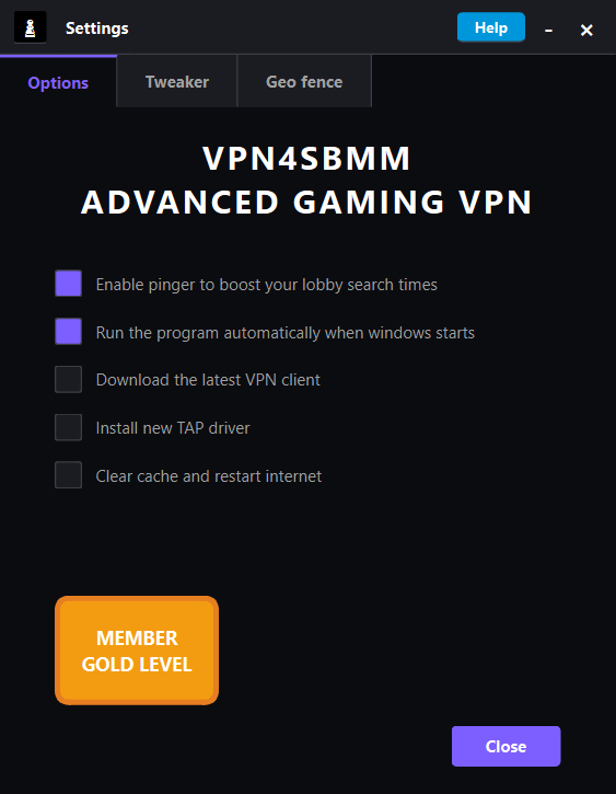 Options Settings